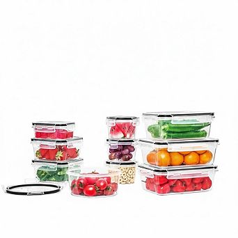 72 pc Airtight Plastic Food Storage Containers with Lids