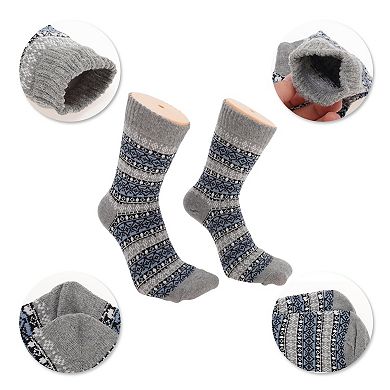 5 Pair Men's Soft Winter Warm Socks Multicolor