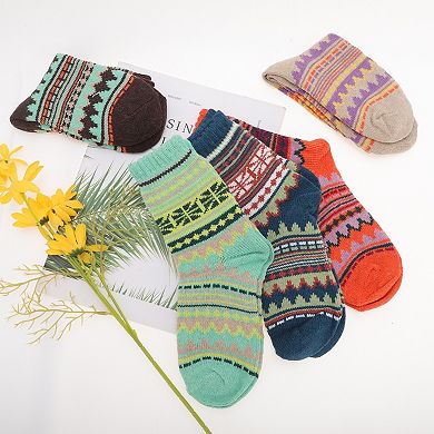 Women's Soft Winter Warm Socks Multicolor 5 Pair