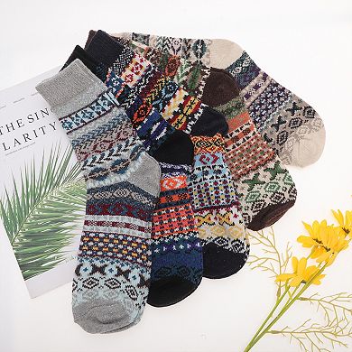 Men's Thick Winter Warm Socks Multicolor 5 Pair