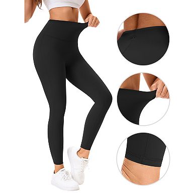 2 Packs Women's High Waist Tummy Control Workout Running Leggings Soft Shapewear Pants