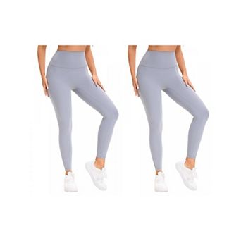 2 Packs Women's High Waist Tummy Control Workout Running Leggings Soft Shapewear Pants