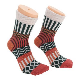 Women's Retro Winter Warm Socks Multicolor 5 Pair