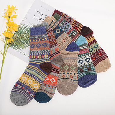 Men's Comfortable Winter Warm Socks Multicolor 5 Pair