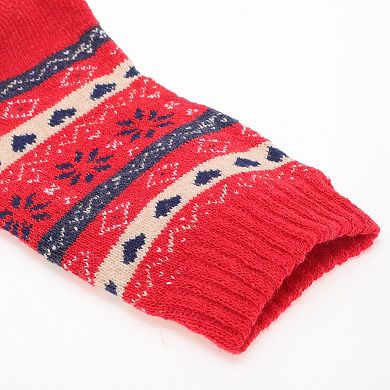 Women's Retro Heart Pattern Winter Warm Socks Multicolor 5 Pair