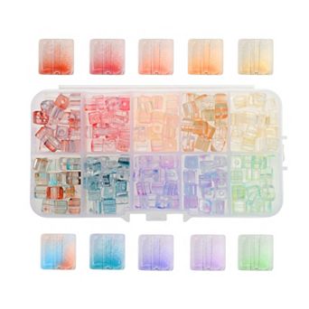 Set of 250 pc 7mm Glass Beads for Jewelry Making and DIY Crafts in Multicolors