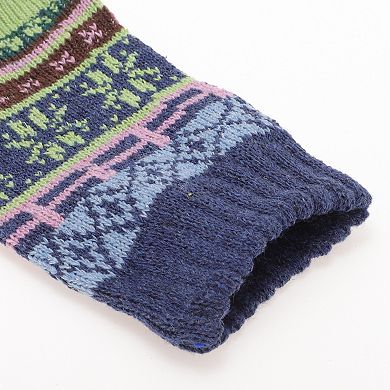 Women's Retro Grids Pattern Winter Warm Socks Multicolor 5 Pair