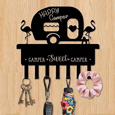 Heavy Duty Iron Wall Shelf with Hooks Storage Organizer