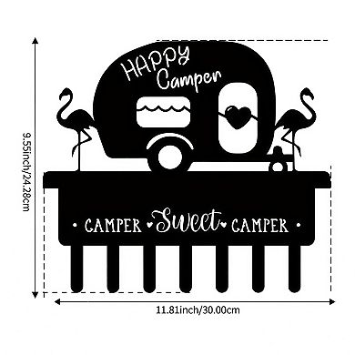 Heavy Duty Iron Wall Shelf with Hooks Storage Organizer