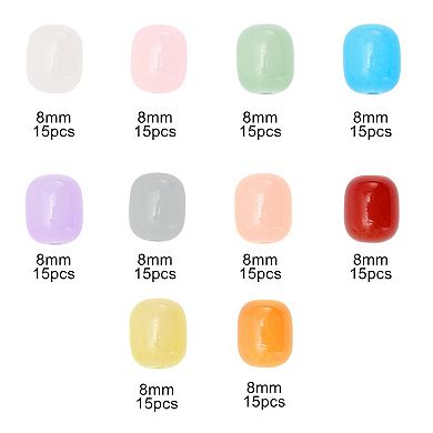 8mm Round Glass Beads for Jewelry Making Bracelet Making and DIY Crafts