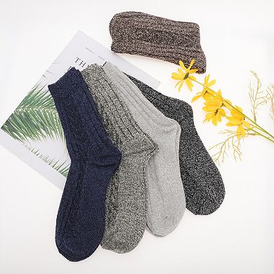 Men's Cozy Soft Winter Warm Socks Multicolor 5 Pair