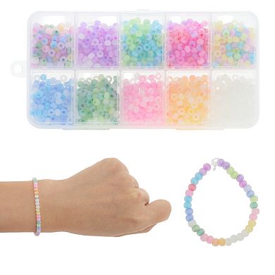 4mm Round Glass Beads for for Jewelry Making Bracelet Making DIY Crafts