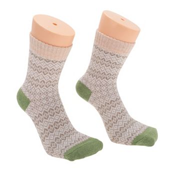 Women's Soft Rhombus Pattern Winter Warm Socks Multicolor 5 Pair