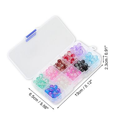 1 Set 200 Pcs 8mm Round Glass Beads for Bracelets Bracelet Beads Glass Beads