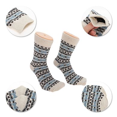 5 Pair Men's Cozy Winter Warm Socks Multicolor