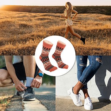 Women's Retro Dotted Winter Warm Socks Multicolor 5 Pair