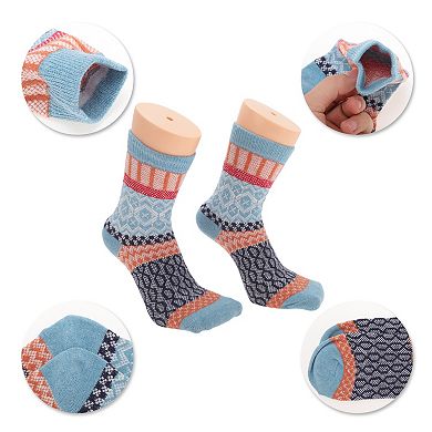 Women's Cozy Soft Winter Warm Socks Multicolor 5 Pair
