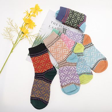 Women's Thermal Soft Winter Warm Socks Multicolor 5 Pair
