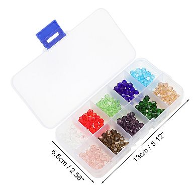 1 Set 300 Pcs 6mm Glass Beads for Jewelry Bracelet Making DIY Crafts Multicolor