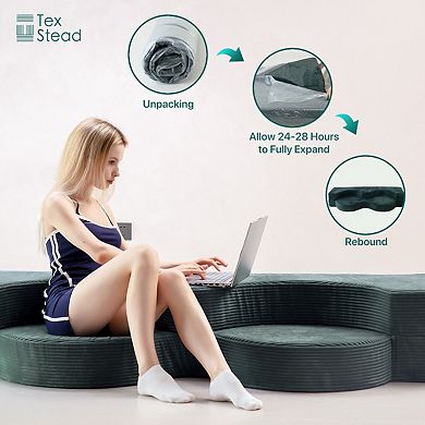 Unikome 2-in-1 Folding Sofa Bed, Floor Futon & Sleeping Mattress with Removable Washable Cover