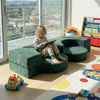 Unikome 2-in-1 Folding Sofa Bed, Floor Futon & Sleeping Mattress with Removable Washable Cover