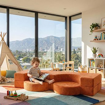 Unikome 2-in-1 Folding Sofa Bed, Floor Futon & Sleeping Mattress with Removable Washable Cover