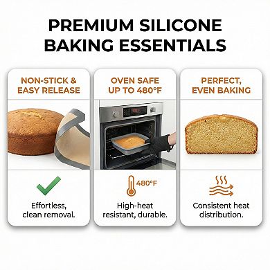 Reusable Cake Pan Liner Ring with Nonstick Mesh Design