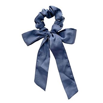 Knotted Bow Satin Hair Scrunchies Ties Elastic Hair Scarf Hair Bands Ponytail Holder for Women Girls