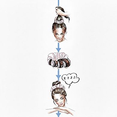 Heatless Curling Scrunchies 2-Piece Set Soft Satin Hair Curling Tool