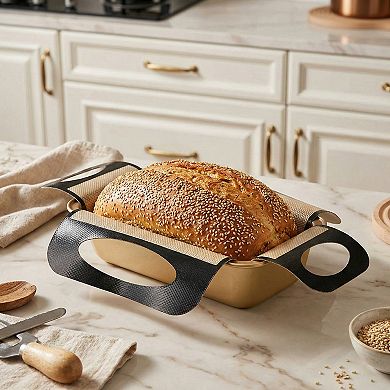 Reusable Loaf Pan Liner with Nonstick Mesh and Lift Handles