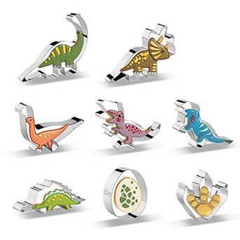 Dinosaur Cookie Cutter Set with Assorted Dino Shapes for Baking and Decorating