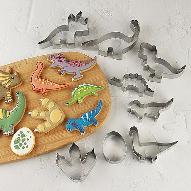 Dinosaur Cookie Cutter Set with Assorted Dino Shapes for Baking and Decorating