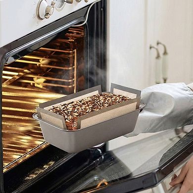 3-Piece Set Reusable Loaf Pan Liner with Nonstick Mesh and Easy Lift Design