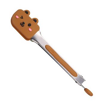 Bear Shaped Kitchen Tongs with Non-Slip Grip and Locking Ring