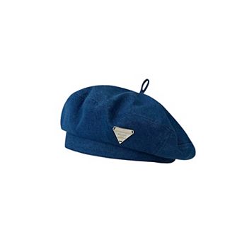 Denim Beret Hat Lightweight Structured Fit Soft Fabric Classic Style