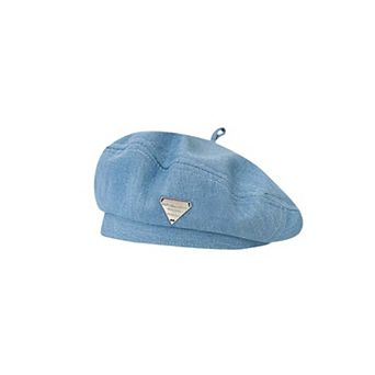 Denim Beret Hat Lightweight Structured Fit Soft Fabric Classic Style