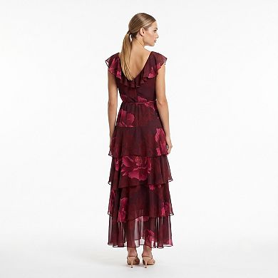 Women's Maison Tara Floral Tiered Ruffle Maxi Dress