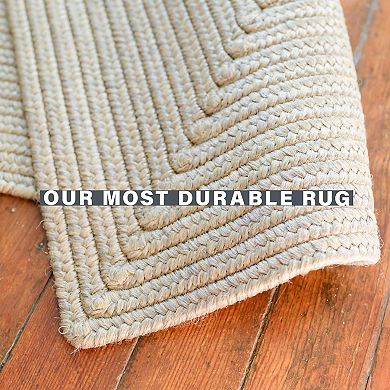 Homespice Biscuit Braided Pet Friendly Rug / Washable Indoor/Outdoor Beige/Tan Rug