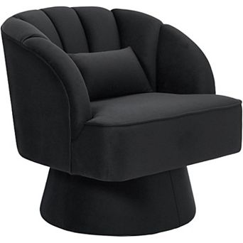 Swivel Armchair, 360° Rotatable Velvet Chair for Living Room Bedroom Office