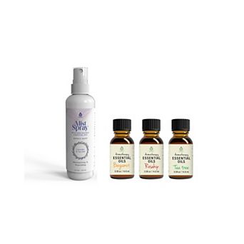 Aromatherapy Mood & Ambiance Bundle: Essential Oils + Mist Spray for Stress Relief & Skin Harmony