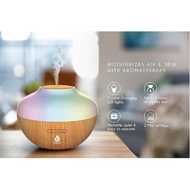 Ultimate Relax & Recharge Set Alarm Clock Wireless Charger Radio + Aromatherapy Diffuser & 6 Oils