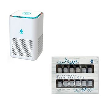 Pursonic Clean Air & Aromatherapy Bundle True HEPA Air Purifier with 12 Essential Oils