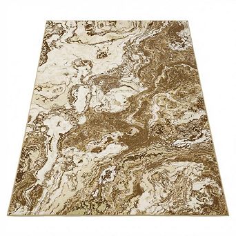 Washable Modern Abstract Area Rug Contemporary Non Slip Luxury Marble Carpet for Living Room