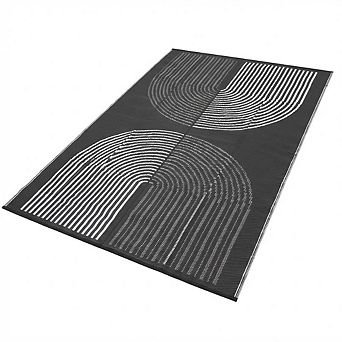 Waterproof Outdoor Rug, Reversible Arched Patio Area Rug UV-Protected Deck Mat for Outdoor Living