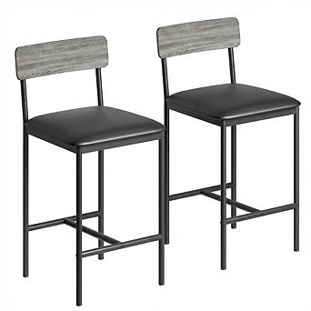 Dining Table and Chairs, Bar Table Set with 2 Upholstered Bar Stools, 3 pc Dining Room Set