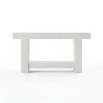 Farmhouse Console Table with Storage Shelf & H-Base