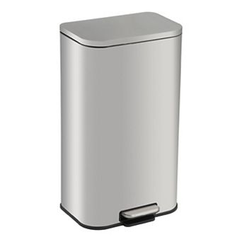 5.3 Gallon Trash Can for Kitchen, Stainless Steel Step Trash Can with Soft-Close Lid