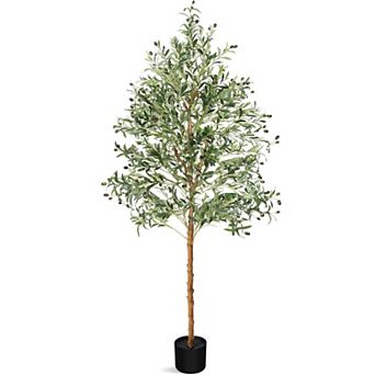 1 pc Artificial Olive Tree with Lifelike Fruits & Leaves for Home Decor Living Room