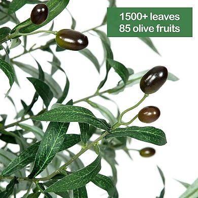 1Pcs Artificial Olive Tree with Lifelike Fruits & Leaves for Home Decor Living Room