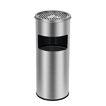Outdoor Trash Can, Floor Standing Ashtray, Stainless Steel Cigarette Bin Standing Ashtray